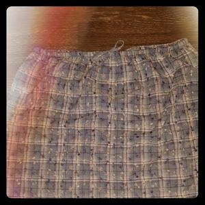 Vintage plaid baby blue skirt
